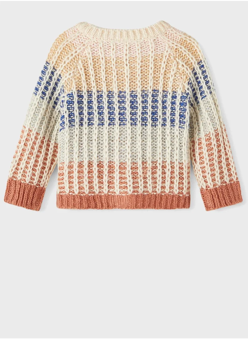 NAME IT Kids Color Block Cardigan