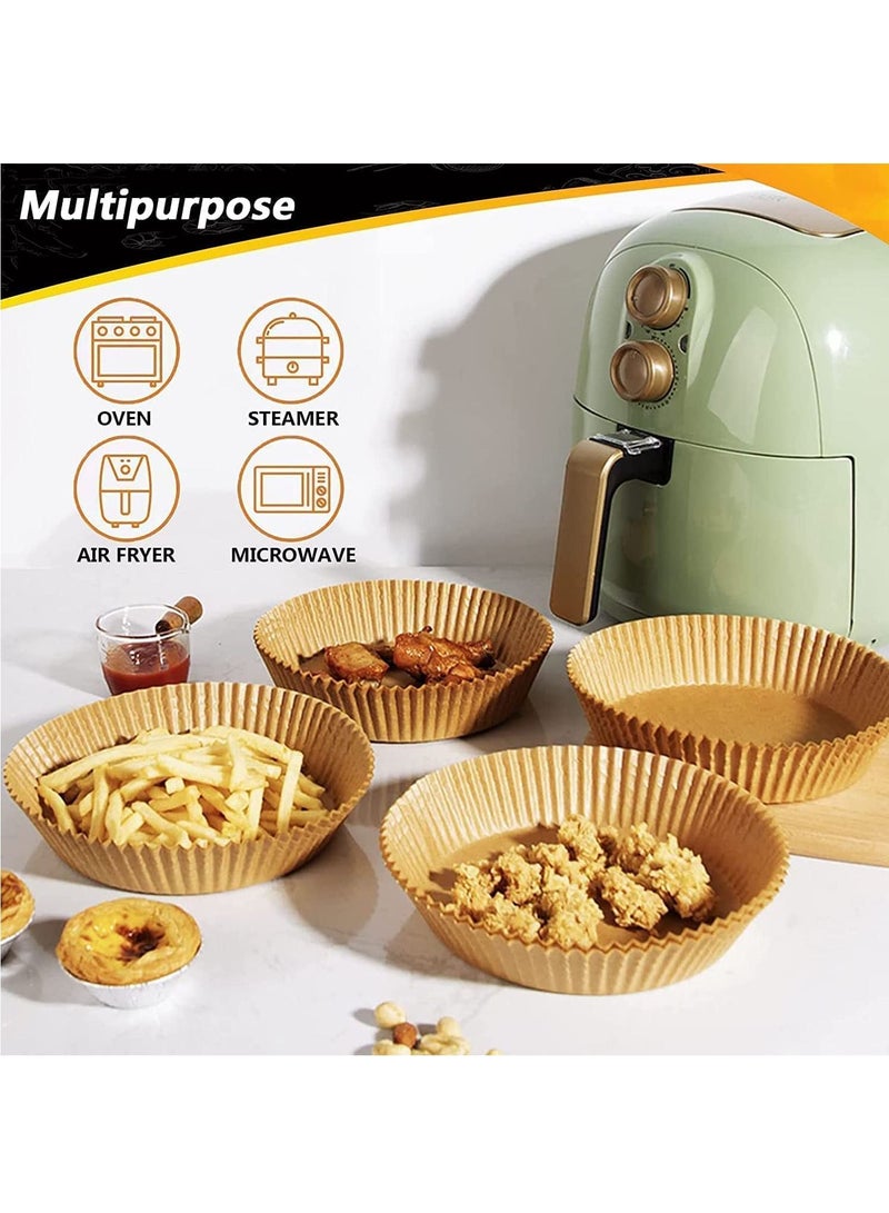 سكاي تاتش 50 قطعة من بطانات ورق البرشمان غير اللاصقة للاستعمال مرة واحدة ، وخبز مستدير بدرجة الطعام للمقلاة الهوائية ، 16 سم / 6.3 بوصة بني - Image 5