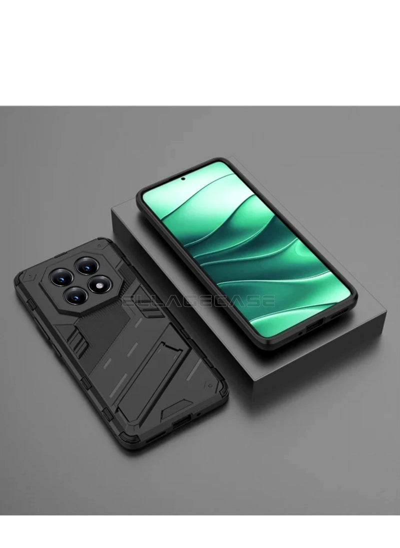 ELLAGECASE Shockproof Case for Xiaomi Redmi Note 14 Pro Plus 5G, Enhanced Protection, Built-in Magnetic Mount, Convenient Stand, Solid Camera Protection  - Image 3