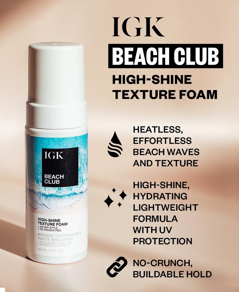 IGK BEACH CLUB High-Shine Texture Foam, 5 Fl Oz - Image 5