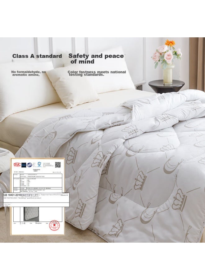 Danisa Crown Comforter, Winter And Spring Quilt, All-season Antibacterial Fiber Cotton Duvet, Air Conditioning Double Bed, Dormitory, 4 Jin, 200x230cm - Image 2