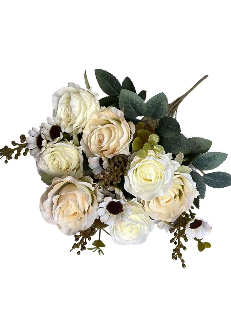Huitich Artificial Flower Decor for Home, Parties, and Weddings Champagne  - Image 1