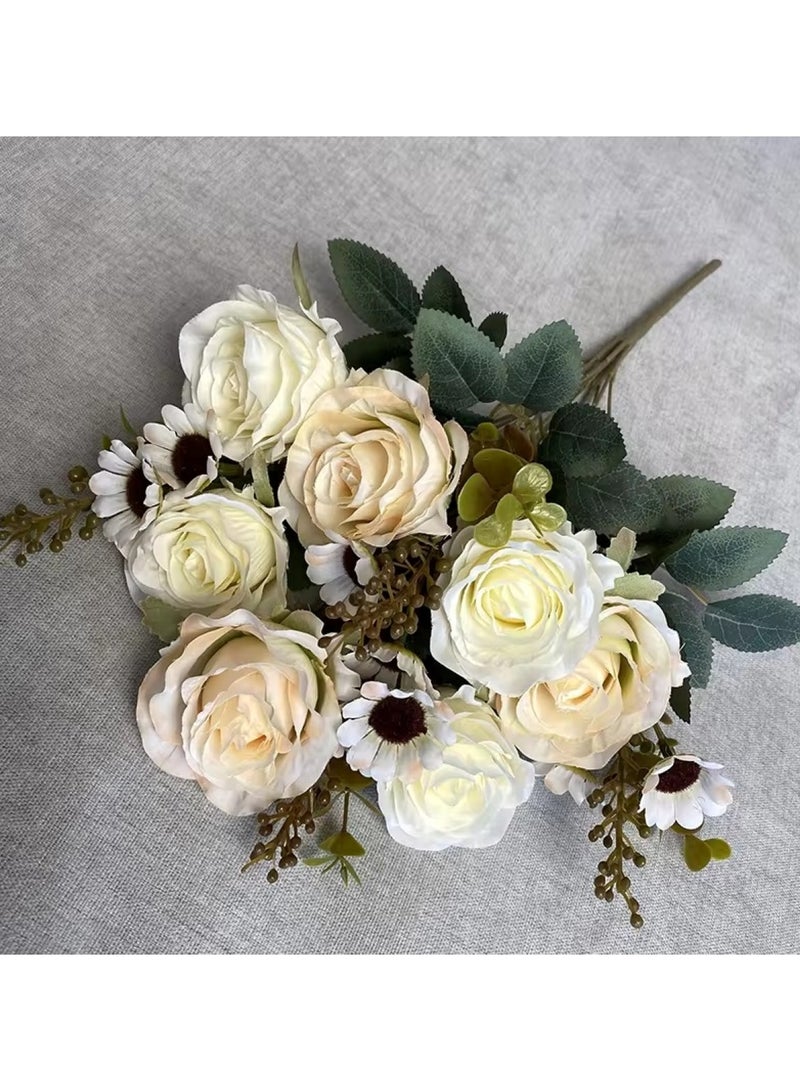 Huitich Artificial Flower Decor for Home, Parties, and Weddings Champagne  - Image 5