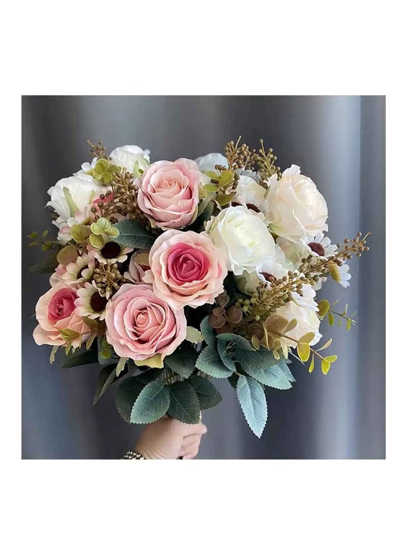 Huitich Artificial Flower Decor for Home, Parties, and Weddings Champagne  - Image 3