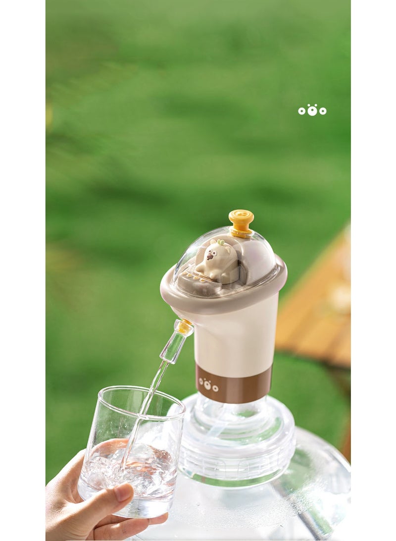 هومستر رمادي مضخة مياه كهربائية أنبوب سيليكون ذو مقاس 55 سم أنبوب سيليكون ذو درجة غذائية موسعة USB-C الشحن السريع التصميم ذو مضخات كفاف وكفاءة الطاقة مضخة ذات لمسة واحدة التدفق الذكي للمياه مجاري المياه/الموزعين مكبس المنزل والمكتب استخدام ميكانيكي الحماية من الحرق الجاف نظام السلامة - Image 1