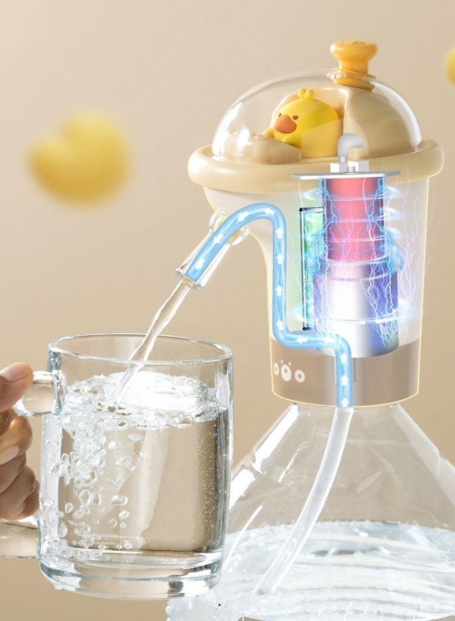 HOMESTAR Grey Electric Water Pump Dispenser | 55cm Extended Food-Grade Silicone Tube | USB-C Fast Charging Design | Quiet & Energy-Efficient Pump | One-Touch Smart Water Flow | Perfect For Water Jugs/Dispensers | Home & Office Use | Dry Burn Protection Safety System - Image 2