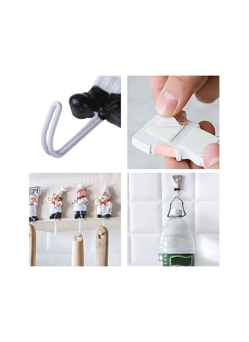 Cool Baby 4pcs set Kitchen Cartoon Shape Resin Power Cord Storage Rack Hooks Wall Hanger Kitchen Hooks For Utensils  - Image 5