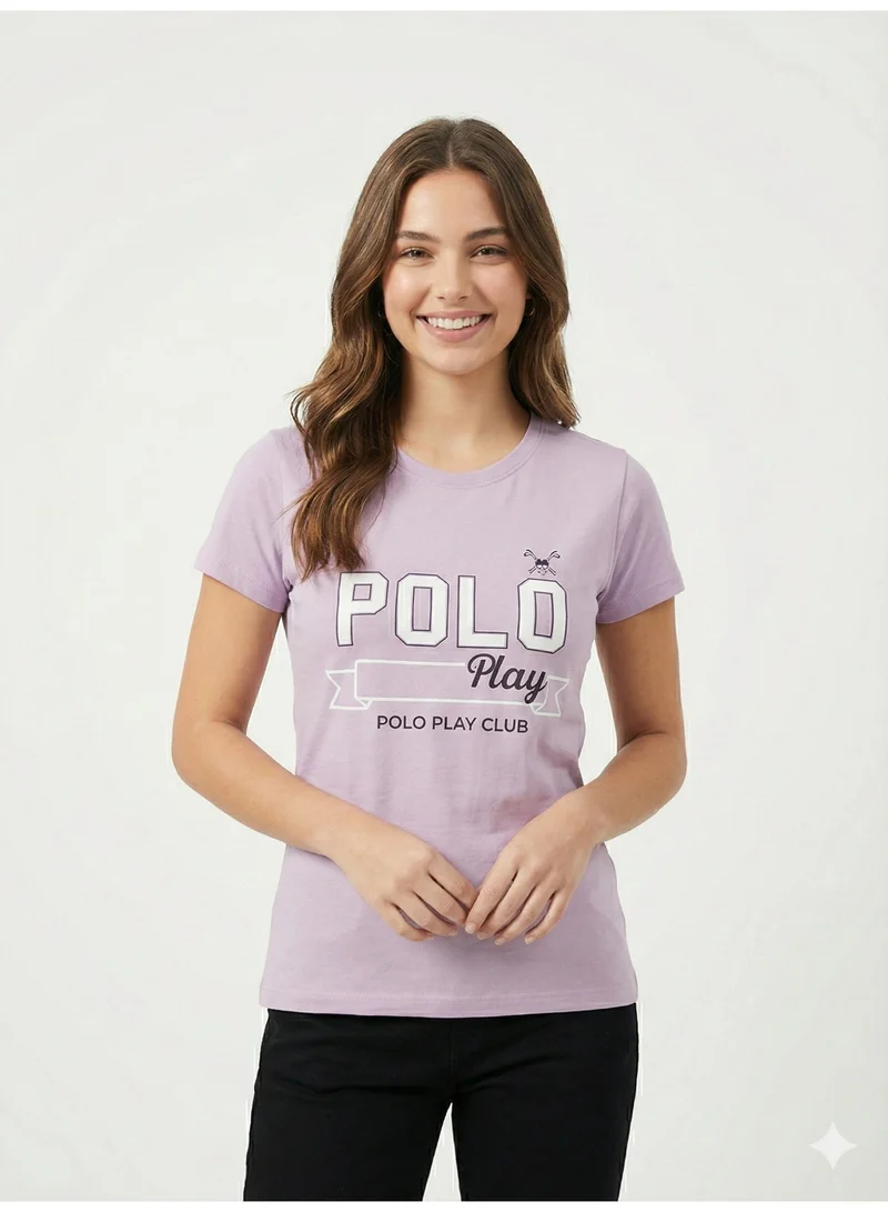 Polo Play Girls Graphic T-shirt -LILAC