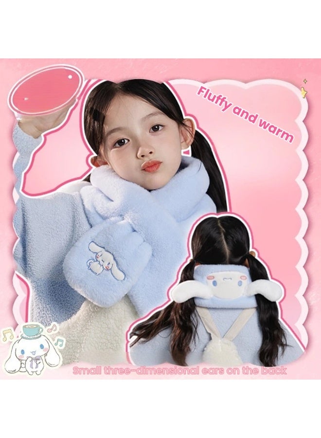 Cinnamoroll Embroidered Fluffy Scarf Super Delightful Ultra Warm and Incredibly Adorable Must Have Accessory for Kids - Image 1