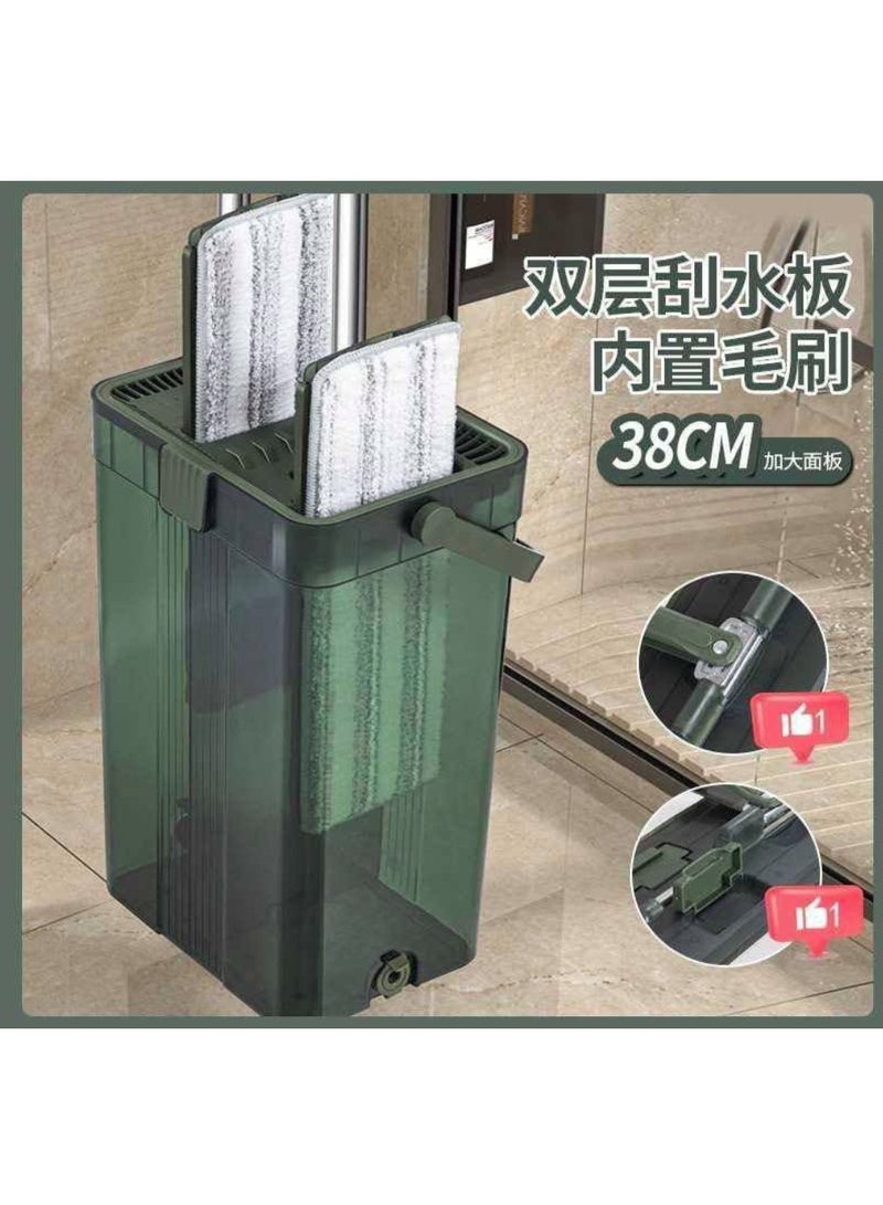 إيباسكت دلو ممسحة أكريليك فاخر غير قابل للكسرقابل للدوران 360 درجة مع قطعتين احتياطيتين - Image 4