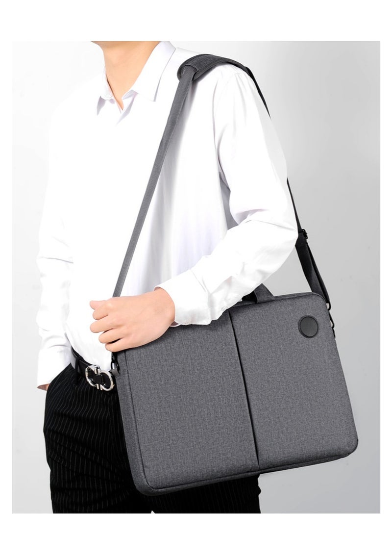Nadrab Unisex 15.6 Inch Laptop Shoulder Bag, Waterproof Anti-scratch Polyester Laptop Sleeve with Adjustable Strap, Luggage Fixed Design Multi-compartment Portable Computer Bag for Office Travel - Image 2