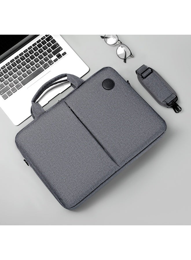 Nadrab Unisex 15.6 Inch Laptop Shoulder Bag, Waterproof Anti-scratch Polyester Laptop Sleeve with Adjustable Strap, Luggage Fixed Design Multi-compartment Portable Computer Bag for Office Travel - Image 3