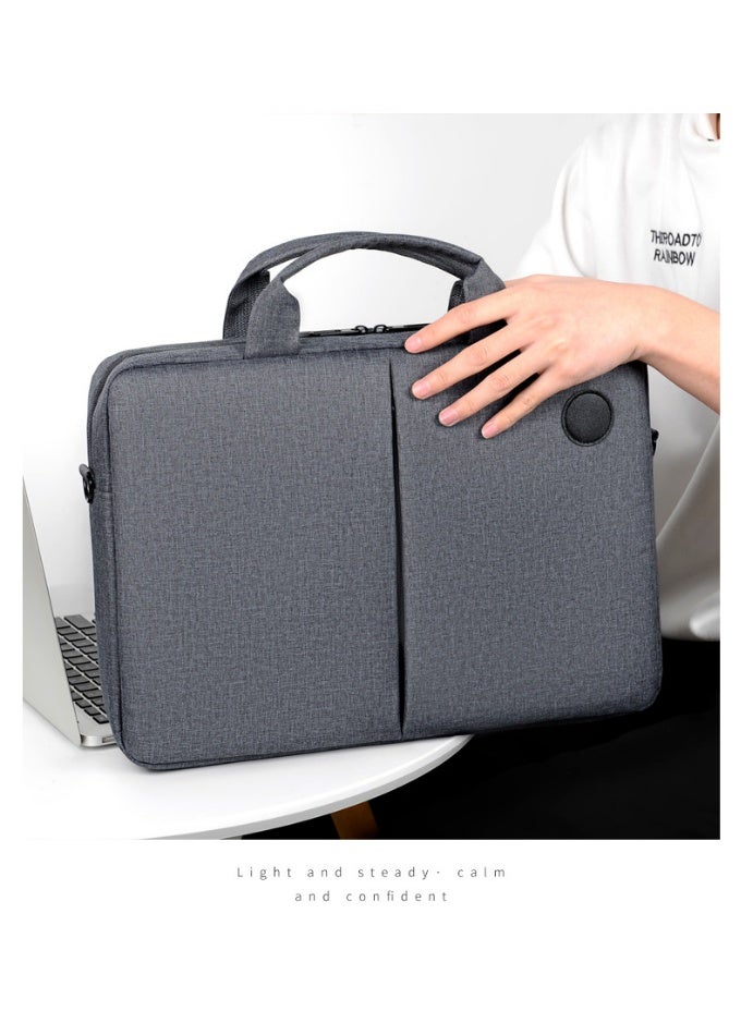 Nadrab Unisex 15.6 Inch Laptop Shoulder Bag, Waterproof Anti-scratch Polyester Laptop Sleeve with Adjustable Strap, Luggage Fixed Design Multi-compartment Portable Computer Bag for Office Travel - Image 4