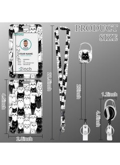 VOCHIC Funny Cats Lanyards For Id Badges, Cute Id Badge Holder With Breakaway Lanyard, Lanyards For Women With Badge Reel Retractable Heavy Duty, Animal Id Card Holder Teacher Doctor Office Gift  - Image 4
