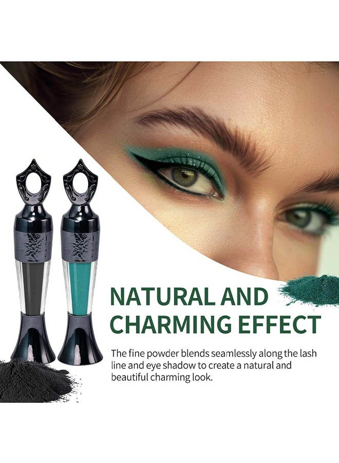 lakerain Kohl Powder Eyeliner，100% Natural Egyptian Eyeliner – Inspired by Ancient Egyptian Beauty, Handmade  Power Eyeliner, Powder Eye-Liner Intense Color, Long-Wearing, Smudge-Proof(#4 Green) - Image 4