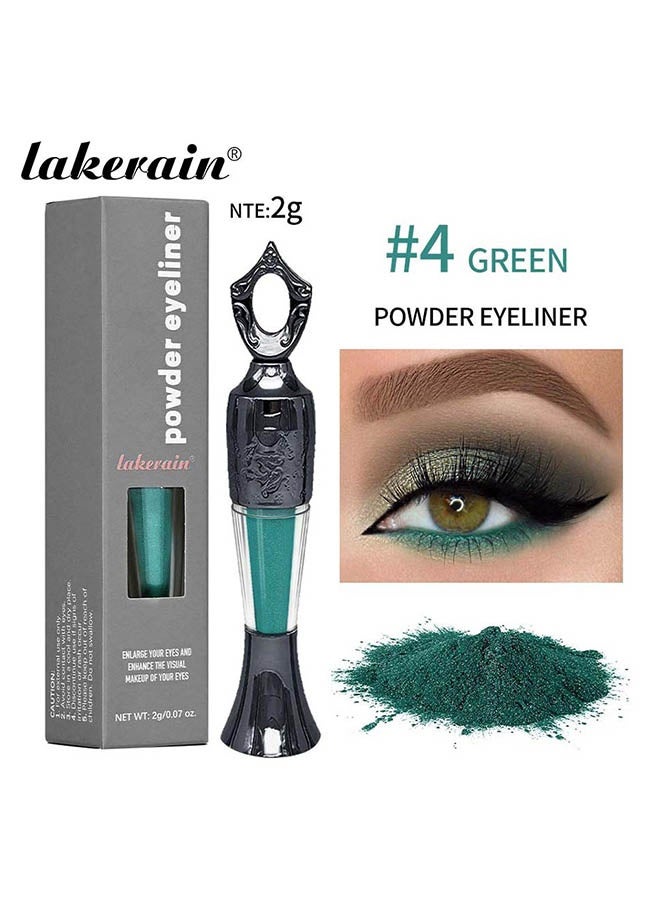 lakerain Kohl Powder Eyeliner，100% Natural Egyptian Eyeliner – Inspired by Ancient Egyptian Beauty, Handmade  Power Eyeliner, Powder Eye-Liner Intense Color, Long-Wearing, Smudge-Proof(#4 Green) - Image 2