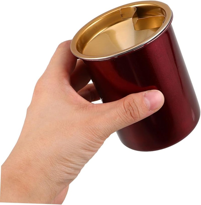 Stainless Steel Windproof Smokeless Ashtray with Lid for Outdoor Home Office 2 Pack - Image 5