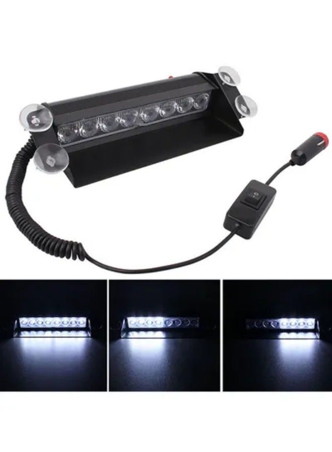 MUNTAQI 8W 800LM 8-LED 3-Modes Adjustable Angle Car Strobe Flash Dash Emergency Light Warning Lamp With Suckers - Image 2