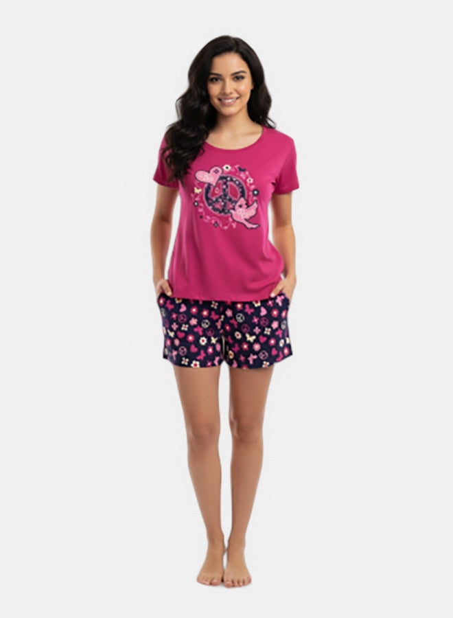 Carina Cookies Peace Sign Graphic Pyjama Set - Image 1