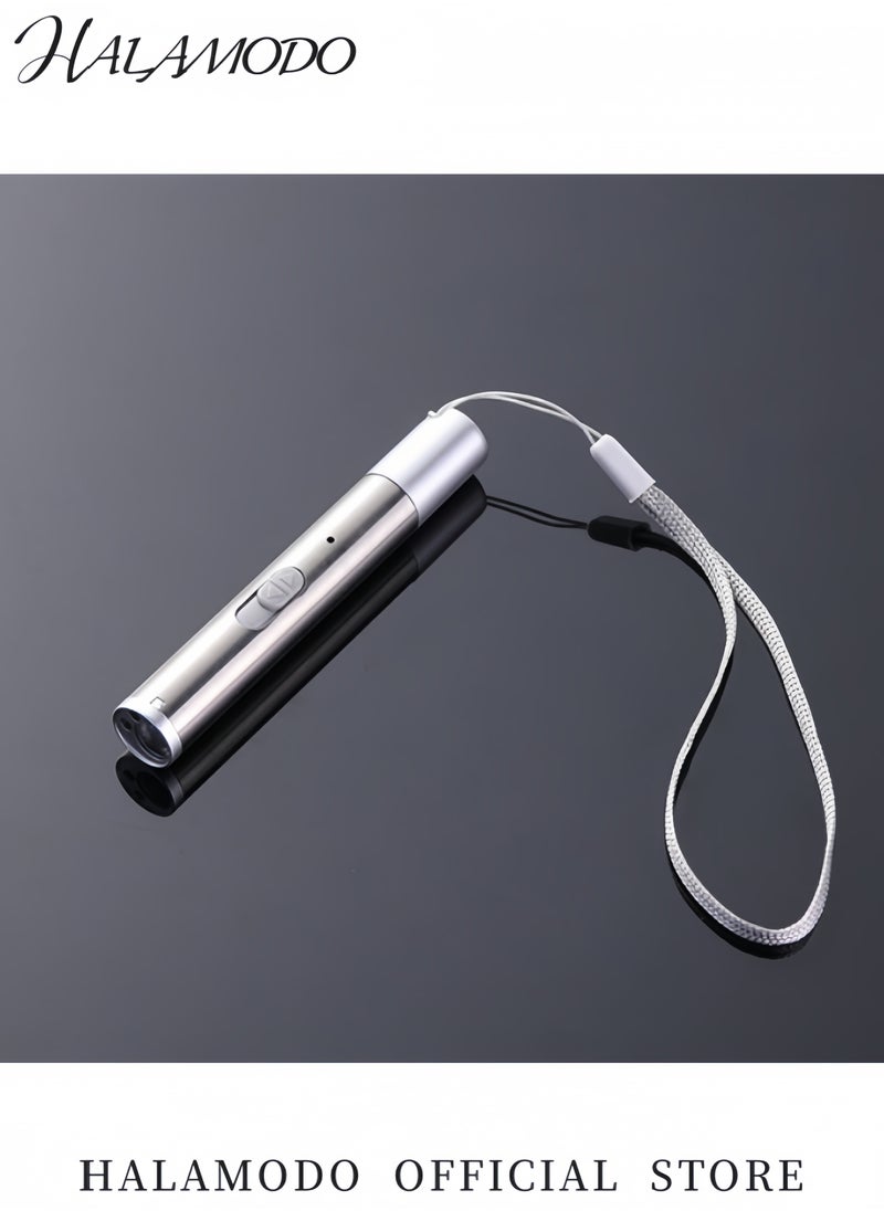 HALAMODO LED Mini Flashlight Portable Torch Light USB Rechargeable Compact Aluminum Alloy Torch with Charging Indicator for Camping Hiking Emergency and Everyday Use 8-Hour Battery Life  - Image 5