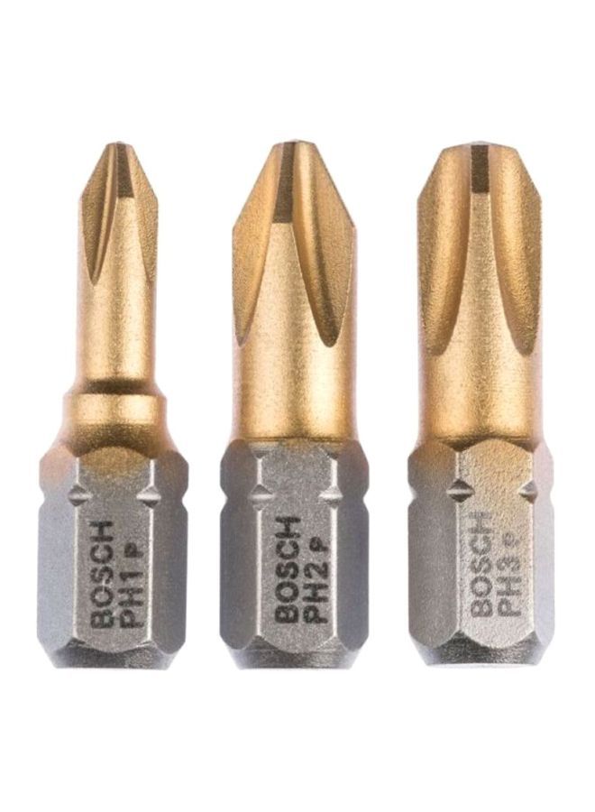 NIBEMINENT 3-Piece TiNmax Drill Bit Set Gold/Silver  - Image 1