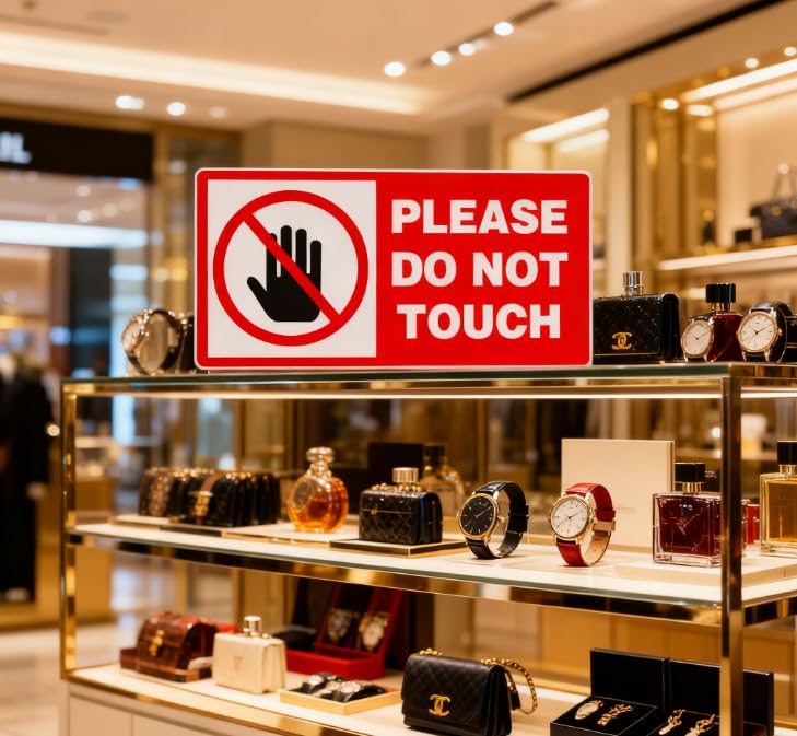 Top label TOPLABEL Do Not Touch Warning Sign Label Stickers,2x4 Inch,15 Pcs Per Pack - Image 3