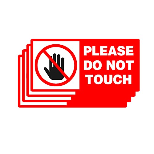 Top label TOPLABEL Do Not Touch Warning Sign Label Stickers,2x4 Inch,15 Pcs Per Pack - Image 1