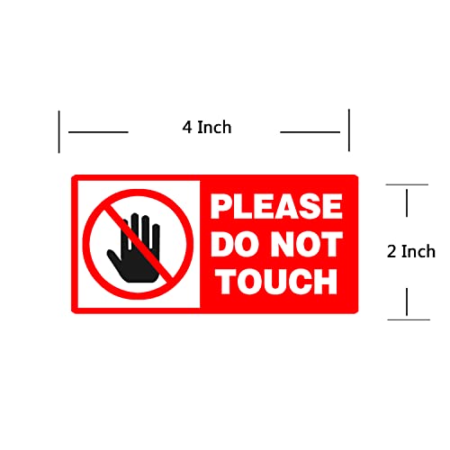 Top label TOPLABEL Do Not Touch Warning Sign Label Stickers,2x4 Inch,15 Pcs Per Pack - Image 2