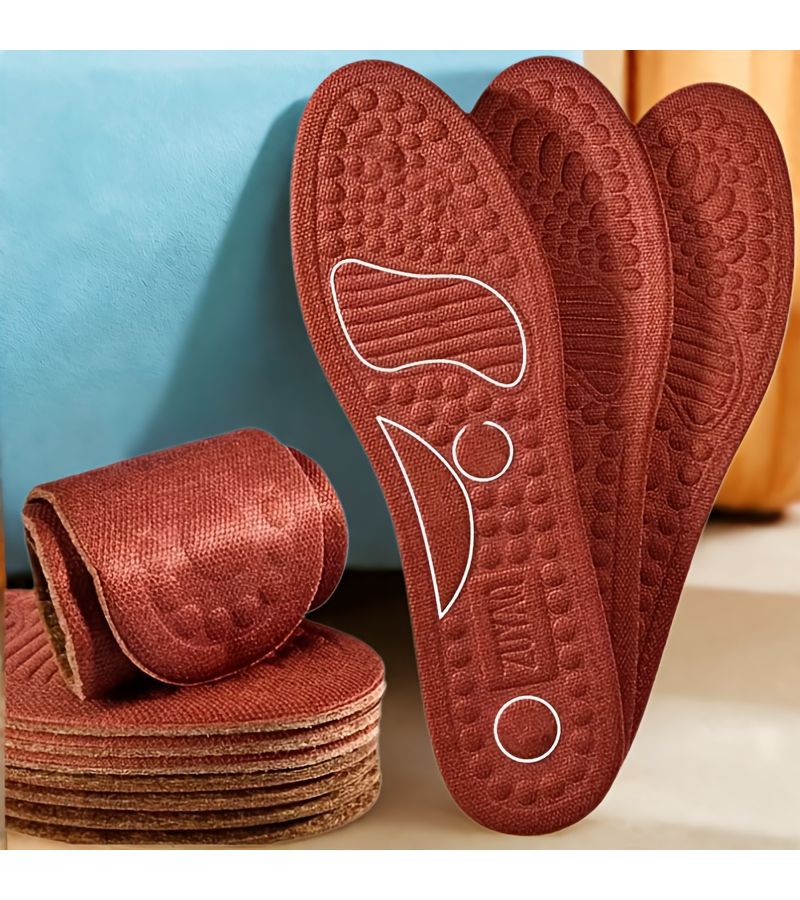 4 Pcs 39-40 26cm 5D Massage Insole Pads Anti Heel Arch Spinal Support Unisex Cushioned Shoe Inserts For Sneakers Boots Slippers All Season Foot Care - Image 4
