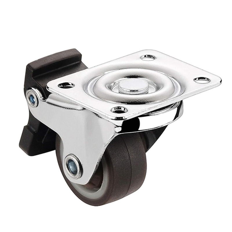 Directional Wheel 1 Inch Heavy Duty Casters 360 Swivel Rubber Silent Double Bearing Easy Install - Image 4
