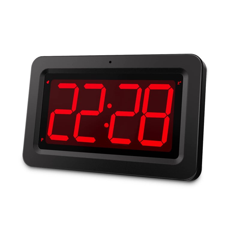 KJYAPSON KJYAPSON Digital Wall Clock 32 Led Large Display Alarm Clock 2Level auto dimming 2 Ways of Power USB or Battery 2 D Cell Batteries Last About 12 Monthsfor Bedroom 