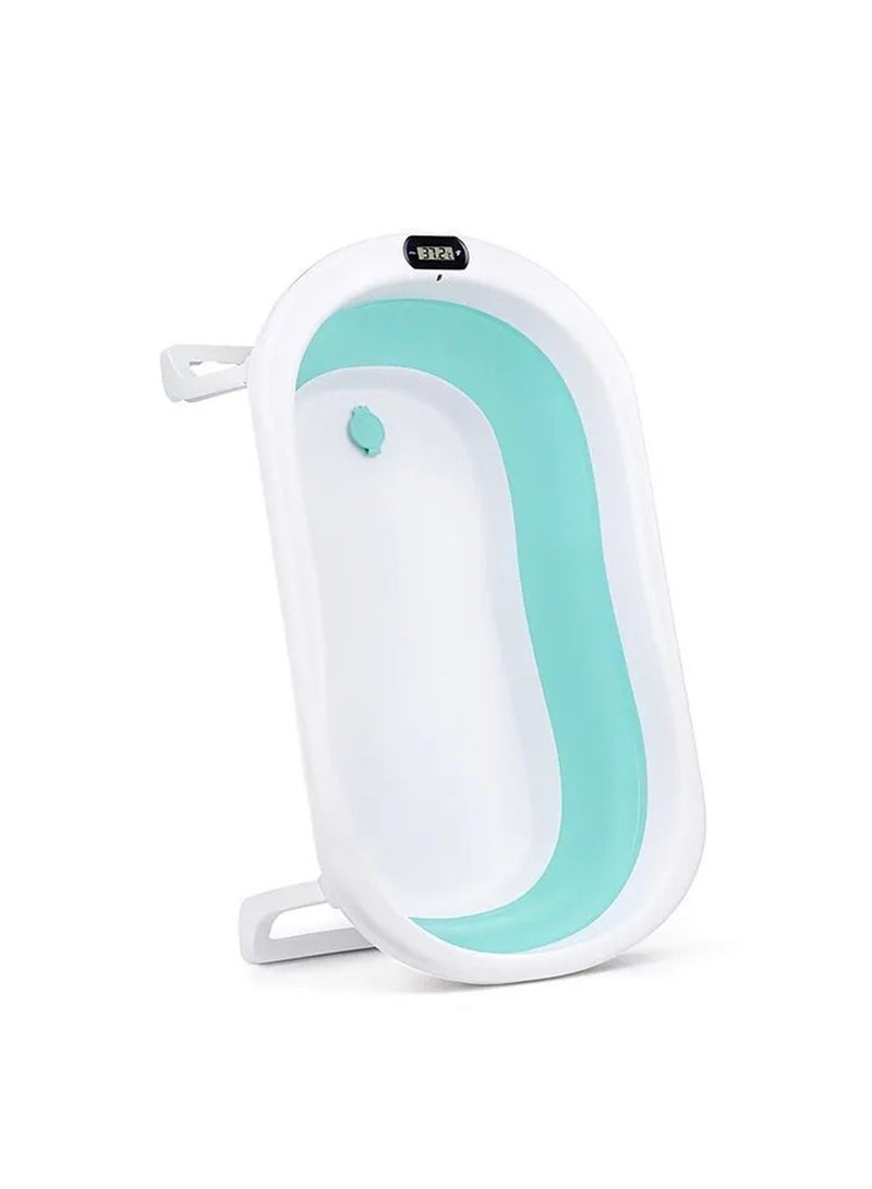 RENOVO Collapsible Toddler Bathtub Portable Travel Tub for Babies Newborns Infants Toddlers with Non-Slip Anti-Skid Legs Size 75X45cm GREEN - Image 2
