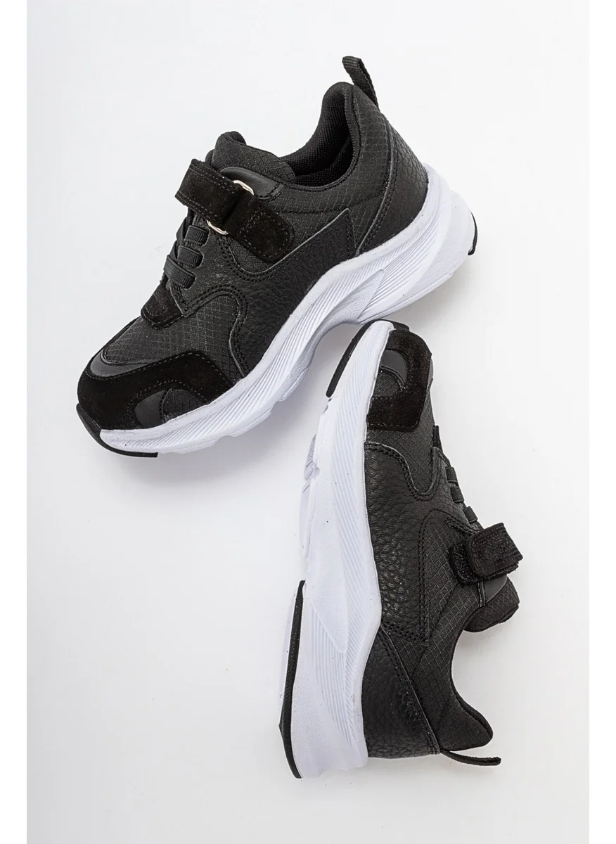 Mnpc Boys Black Genuine Leather Anatomical Casual Shoes