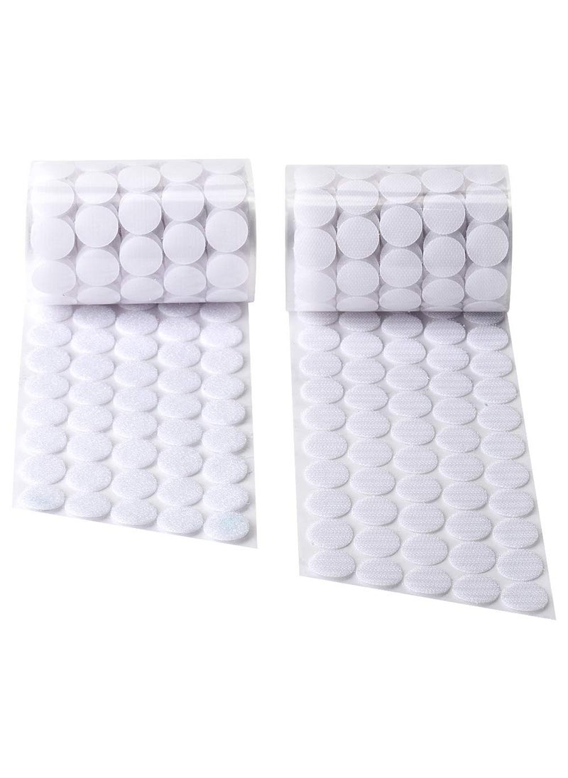 OmniSpecial Self Adhesive Dots 1000Pcs500 Pair Sets 078 Inch  20mm Diameter Hook and Loop Self Adhesive Dots Tape Nylon Sticky Back dots with High Viscocity Glue Self Adhesive Hook and Loop Dots White 