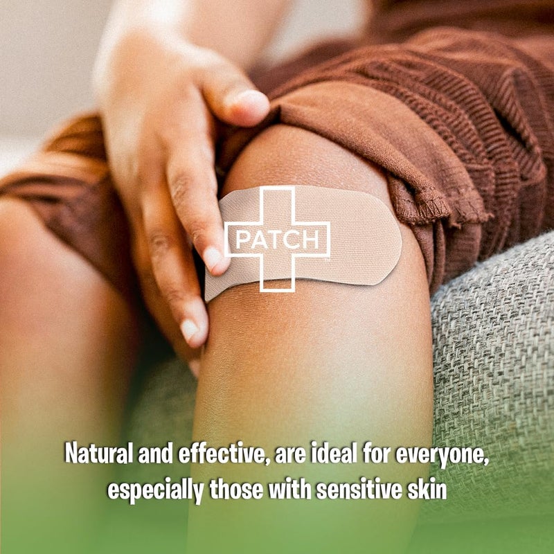 PATCH 100 Count Value Pack, Organic Natural Bamboo Eco-Friendly Adhesive Bandages for Abrasions & Grazes, Hypoallergenic Wound Care for Sensitive Skin, Compostable, Biodegradable, Latex & Plastic Free - Image 5