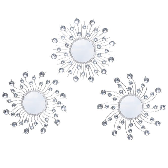 MIRROR WALL DECOR METAL SUN MIRROR HOME DECORATION WALL ART DECORATIVE MIRROR SUITABLE FOR LIVING ROOM BEDROOM BATHROOM ENTRYWAY
