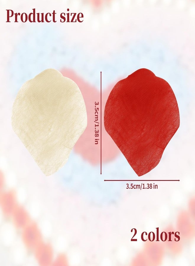 Notoke 2000PCS Artificial Silk Rose Petals Fake Rose Decoration for Romantic Night, Wedding, Event, Party,Proposal Anniversary,Flower Decoration Wedding Party Color Red Rose Petals Red & White - Image 2