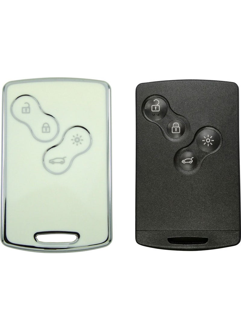 Renault Megane III Clio IV Card White-Silver Car Key Remote Control Case Cover Car Keychain - pzsku/Z4083BDCB9A52F21DDC02Z/45/_/1730535703/eb26f65c-655f-4ac9-92b2-db0297187255