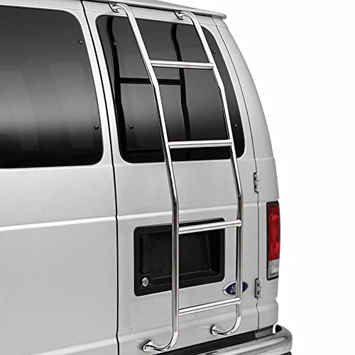 SURCO | Van Ladder | Fits Chevy/GMC Full Size Van 1997-2024 | Made in The USA | Stainless Steel | Electro-Polished Finish | Non-Slip Steps | Easy Install | Hardware Included - Image 1