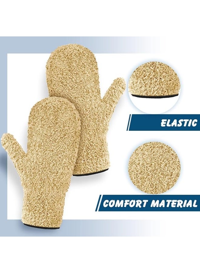 3 Pairs Microfiber Dust Mitts with Thumb, Reusable No-Scratch Cleaning Gloves for Kitchen, House, Car, Household Dusting Tools - Image 5