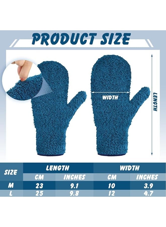 3 Pairs Microfiber Dust Mitts with Thumb, Reusable No-Scratch Cleaning Gloves for Kitchen, House, Car, Household Dusting Tools - Image 3