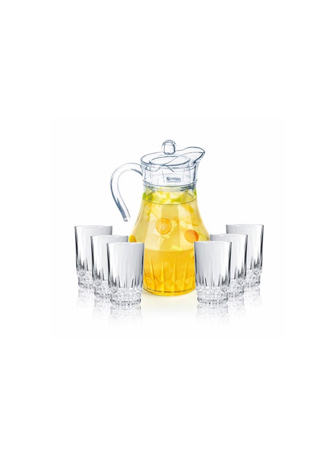 Pan Home طقم مشروبات آركوبال فيكتوريا مكون من 7 قطع | شفاف