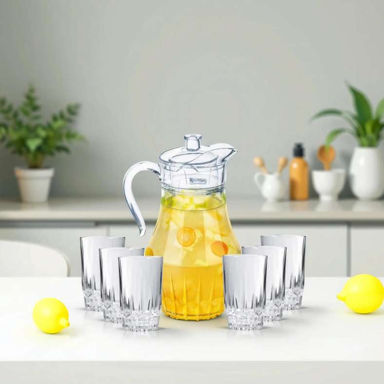 Pan Home Arcopal Victoria 7-Piece Drink Set - Clear - 174ADM9900205 - Image 1