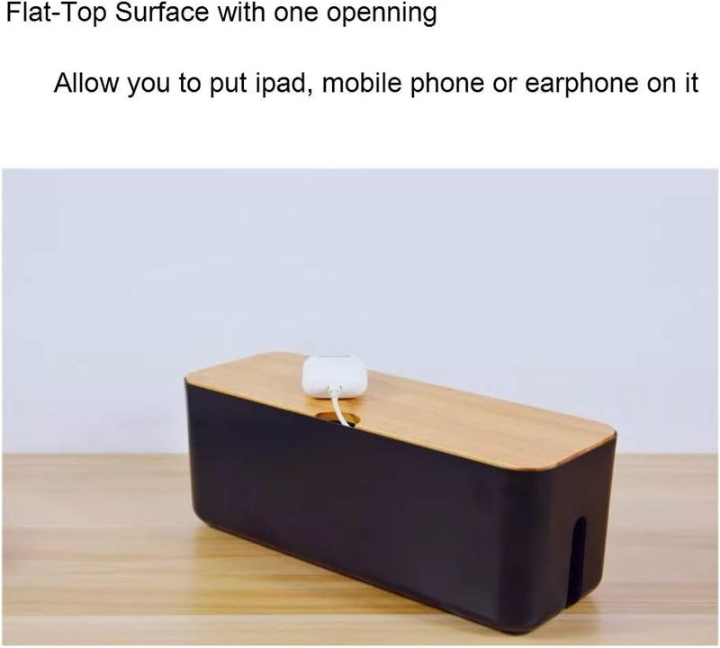 Sourcemall Cable Management Box| Power Stripe Organizer|Cord Organizer Box| Hide and Conceal Power Strips and Electrical Cords from TVs, Computers, and Desks| Keep Pets Safe - Image 3