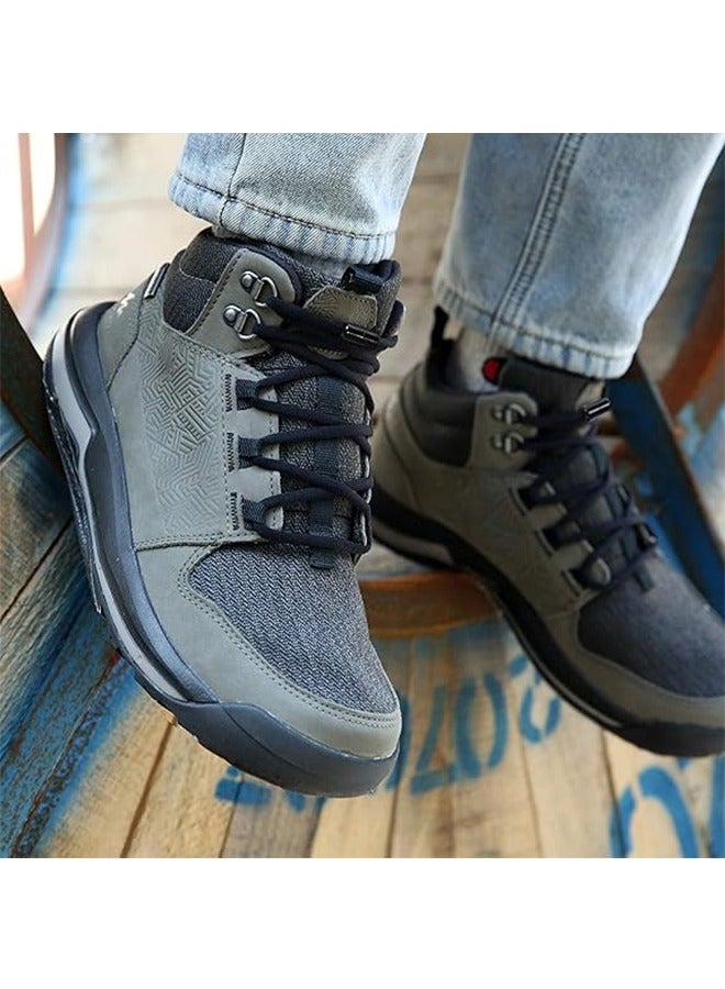 اتش واي 2 أزواج من أربطة الأحذية المرنة بدون ربطة عنق للبالغين والأطفال وكبار السن ، ونظام مع أربطة أحذية مرنة (أسود + رمادي) - Image 3