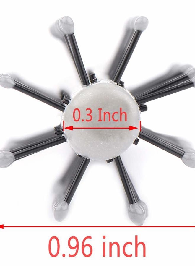 Perfehair Small Mini Plastic Round Hair Styling Brush with Nylon Bristle for Short Hair Blow Drying, 1 Inch Diameter Barrel - Image 2