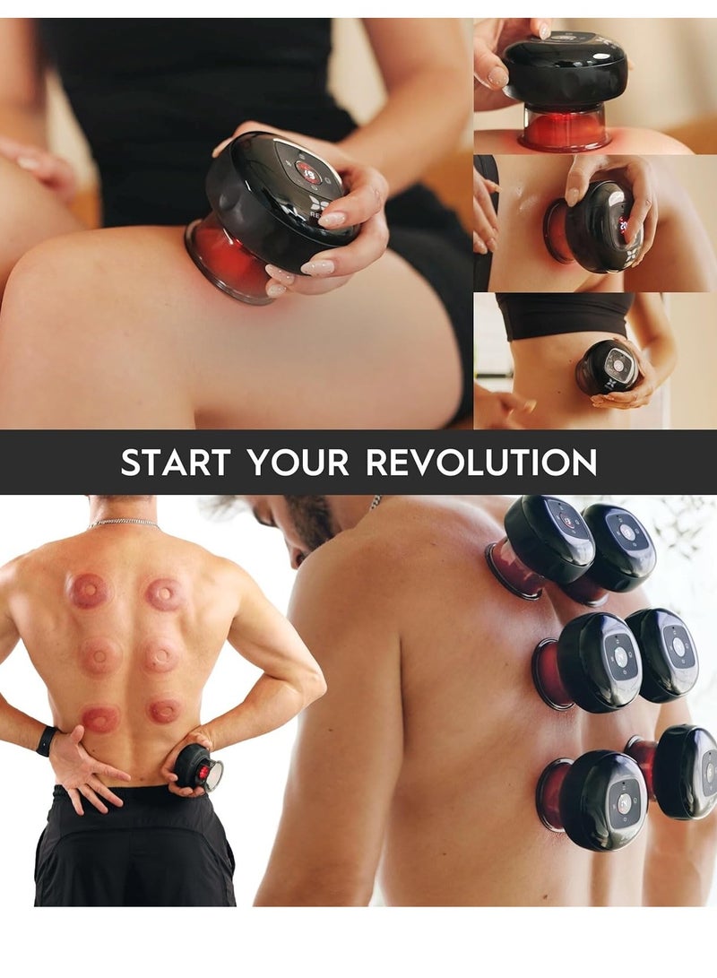 Generic The Original 4-in-1 Smart Cupping Therapy Massager, Red Light Therapy for Targeted Pain Relief, Knots, Aches, Muscle Soreness, Circulation & Tighter Skin, Portable Cupping Kit  - Image 4
