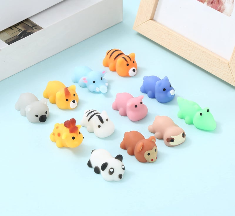 Ganjiang 12 Pack Mochi Squishy Animals Soft Stress Relief ToyKids Party FavorBirthday GiftClassroom PrizesGoody Bag Stuffers - Image 3