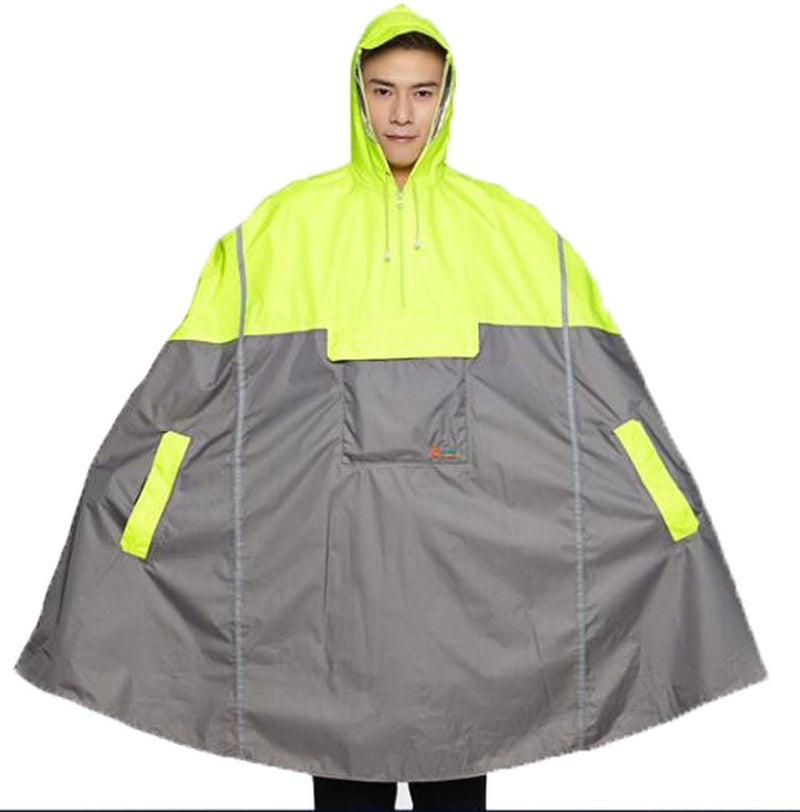 SudaTek Lightweight Cycling Rain Poncho Breathable Bike Hooded Raincoat with Reflector Strip - Image 2