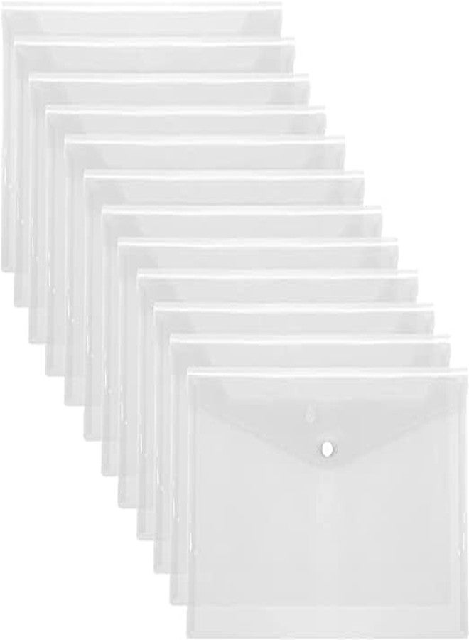 CRAFTREE - Transparent Plastic Documents Storage Folder File with Snap Button A4/Legal Documents File Holder Pack of 10 - Image 1